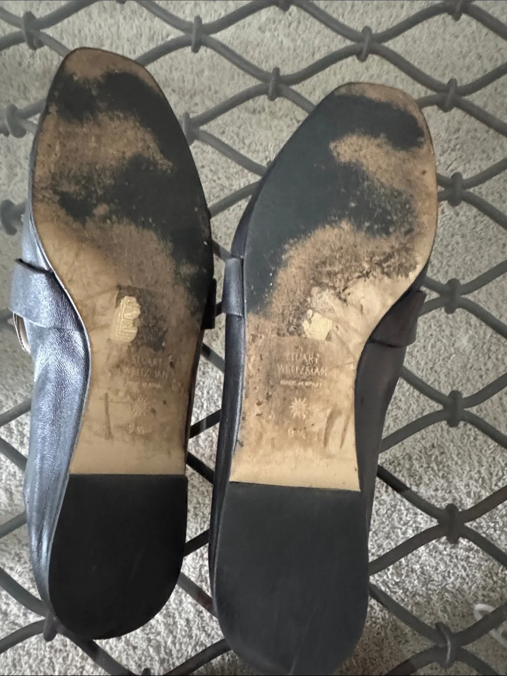 STUART WEITZMAN Wylie Embellished Leather Loafers Size 9.5